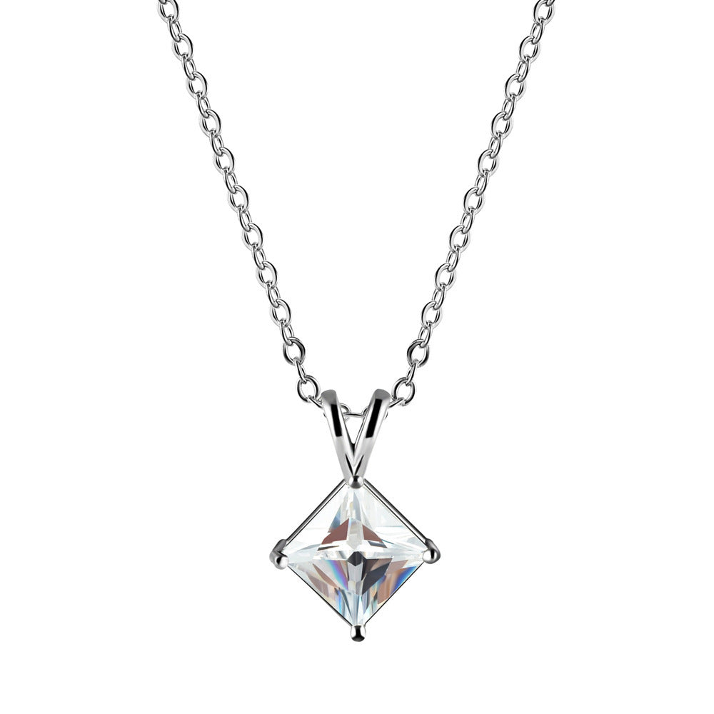 SQUARE STERLING SILVER NECKLACE
