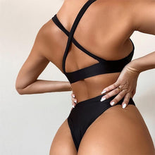 Load image into Gallery viewer, CUT OUT LINKED ONE PIECE SWIMSUIT
