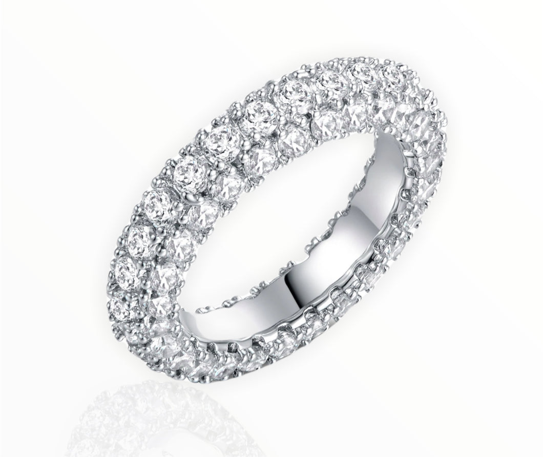 3-ROW STERLING SILVER BAND