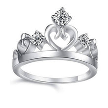 Load image into Gallery viewer, Tiara Crown Sterling Silver Plated Ring
