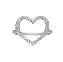 Load image into Gallery viewer, ADJUSTABLEHEART STERLING SILVER PLATED RING

