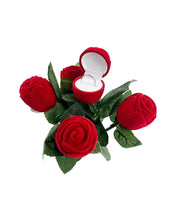 Load image into Gallery viewer, Time Roaming Red Rose Jewelry Box Case for Ring and Earring
