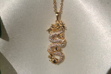 Load image into Gallery viewer, ICY DRAGON NECKLACE-GOLD FILLED
