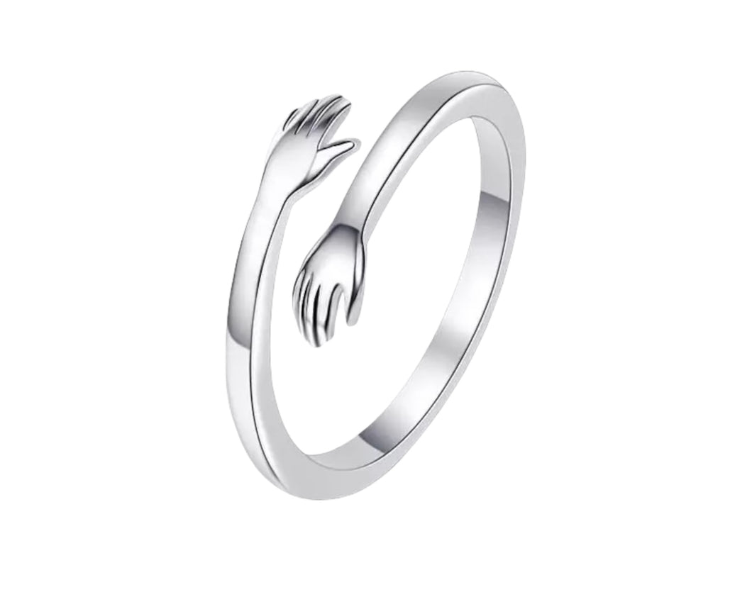 HUGGIES STERLING SILVER PLATED MENS RING