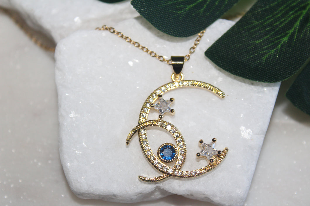 MOON AND STAR NECKLACE